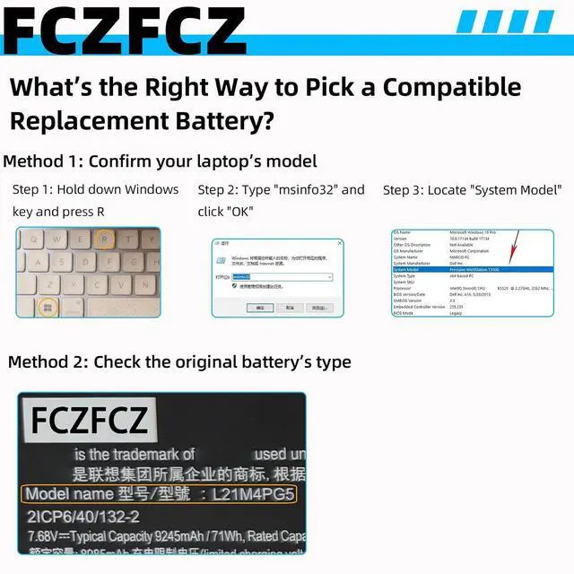 Alt view image 2 of 6 - L21M4PG5 Battery 71Wh 9245mAh SB11J07487 5B11J07489 L21L4PG5 7.68V | Replacement for Lenovo IP 5 Chrome 16IAU7 82V8 82V9 series SB11J07488 5B11J07490 4-cell