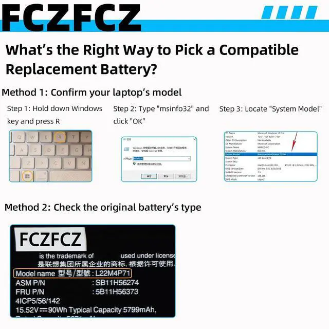 Alt view image 2 of 6 - L22M4P71 Battery 90Wh 5799mAh 5B11H56373 5B11M90092 15.52V 4-Cell | Replacement for Lenovo ThinkPad P16v Gen 1 21FC 21FD 21FE 21FF series L22C4P71 SB11H56275 5B11H56374