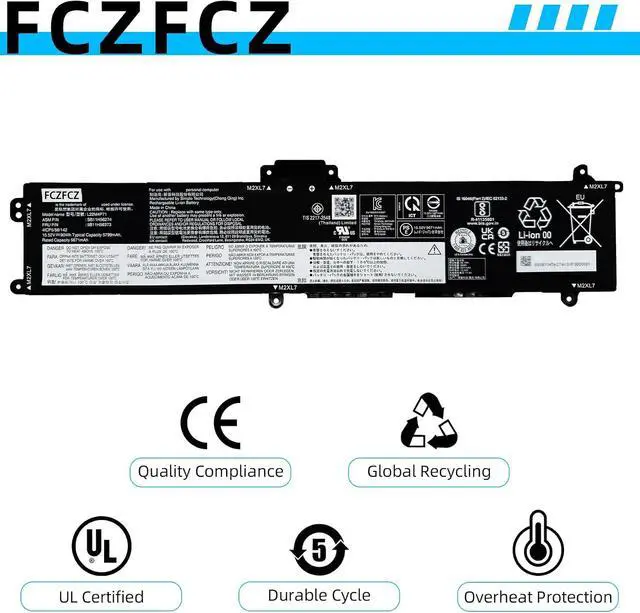 Alt view image 5 of 6 - L22M4P71 Battery 90Wh 5799mAh 5B11H56373 5B11M90092 15.52V 4-Cell | Replacement for Lenovo ThinkPad P16v Gen 1 21FC 21FD 21FE 21FF series L22C4P71 SB11H56275 5B11H56374