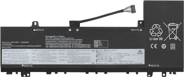 Main image of L23M3PK1 L23B3PK1 L23D3PK1 L23X3PK1 Laptop Battery Replacement for Lenovo IdeaPad Slim 5-14IMH9 5-14AHP9 5-14IRU9 5-14Q8X9 5-15IRU9 5-15IRH9 5-15IRH9R 5-16IMH9 5-16AHP9 5-16IRU9 Series(11.31V 57Wh)