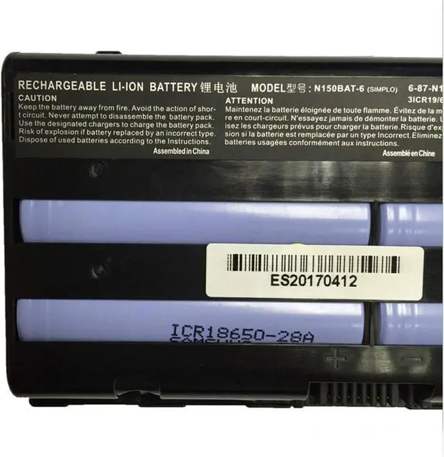 Alt view image 2 of 4 - N150BAT-6 Battery Compatible for Clevo N150 MVGOS F5 F5-150a Z6 6-87-N150S-4292 Series(11.1V 62Wh)