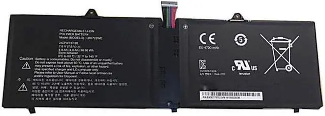 Main image of 7.6V 36.86Wh 4800mAh LBK722WE Replacement Laptop Battery for Battery LG 21CP4/73/120 Series Notebook