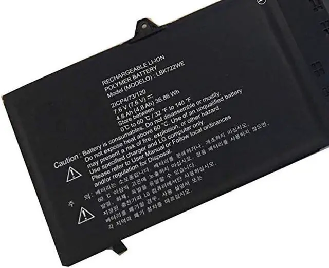 Alt view image 2 of 3 - 7.6V 36.86Wh 4800mAh LBK722WE Replacement Laptop Battery for Battery LG 21CP4/73/120 Series Notebook