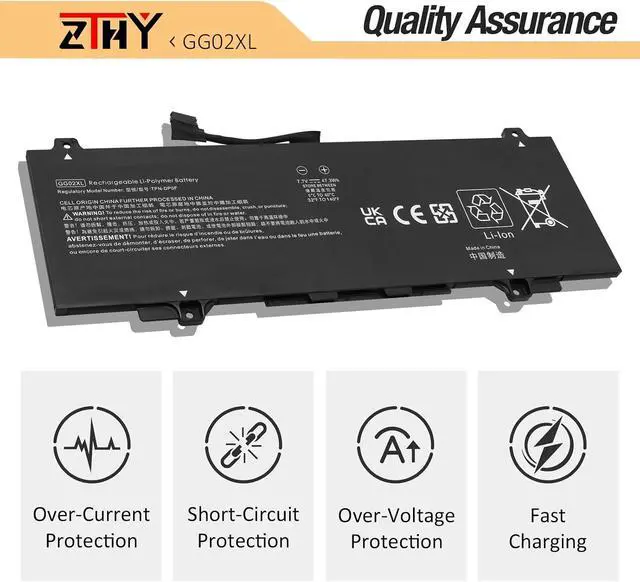 Alt view image 3 of 7 - GG02XL Laptop Battery Replacement for HP Fortis 14 G10 G10EE G11 G11EE x360 11 G4 Chromebook Fortis 14 G11 x360 11 G4 Series GG02047XL M25914-005 M25863-2D1 M25863-2E1 M25863-AC1 TPN-DB0F 47.3Wh 7.7V