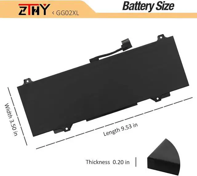 Alt view image 6 of 7 - GG02XL Laptop Battery Replacement for HP Fortis 14 G10 G10EE G11 G11EE x360 11 G4 Chromebook Fortis 14 G11 x360 11 G4 Series GG02047XL M25914-005 M25863-2D1 M25863-2E1 M25863-AC1 TPN-DB0F 47.3Wh 7.7V
