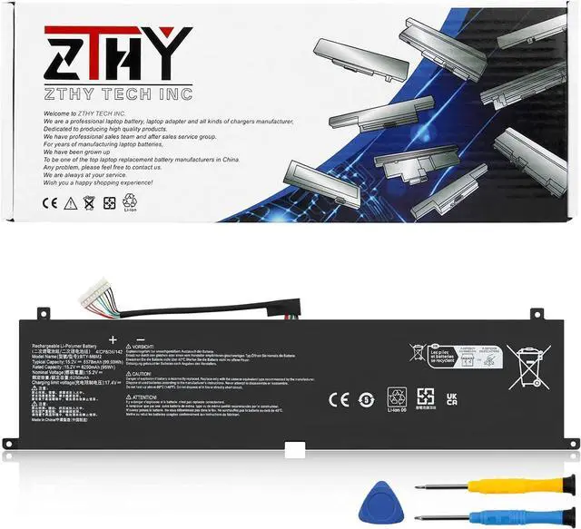 Main image of ZTHY BTY-M6M2 Laptop Battery Replacement for MSI Stealth 16 Studio A13VG A13VE A13VF MS-15F2 MS-15F3 A13VG-056US Series 15.2V 99.99Wh 6578mAh