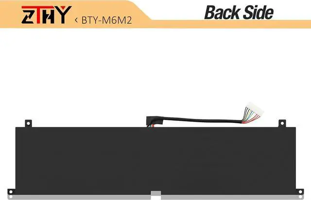 Alt view image 5 of 7 - ZTHY BTY-M6M2 Laptop Battery Replacement for MSI Stealth 16 Studio A13VG A13VE A13VF MS-15F2 MS-15F3 A13VG-056US Series 15.2V 99.99Wh 6578mAh