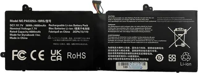 Main image of PA5325U-1BRS Laptop Battery Replacement for Toshiba Portege X30-T-E X30T-E-1E1 X30T-E-113 X30T-E-1DP X30T-E-10Q X30T-E-149 X30T-E-176 Series(7.7V 36Wh)