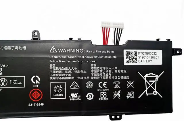 Alt view image 2 of 3 - U638560PV-3S1P Replacment Battery for Aspire Lite AL16-51P AL16-52P U638560PV-3S1P-GAUGE 5100mAh 11.4V Rechargeable Battery Pack (Short Cable)
