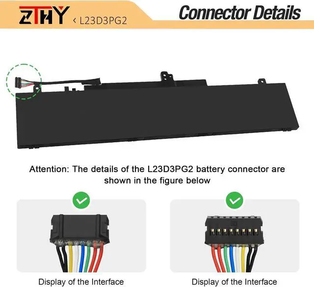 Alt view image 4 of 7 - L23D3PG2 L23B3PG2 Laptop Battery for Lenovo ThinkPad E14 Gen 6 E16 Gen 2 | E14 Gen 6 Type 21M3 21M4 21M7 21M8 E16 Gen 2 Type 21MA 21MB 21M5 21M6 Series L23X3PG2 L23C3PG2 L23M3PG2 L23L3PG2 11.31V 57Wh