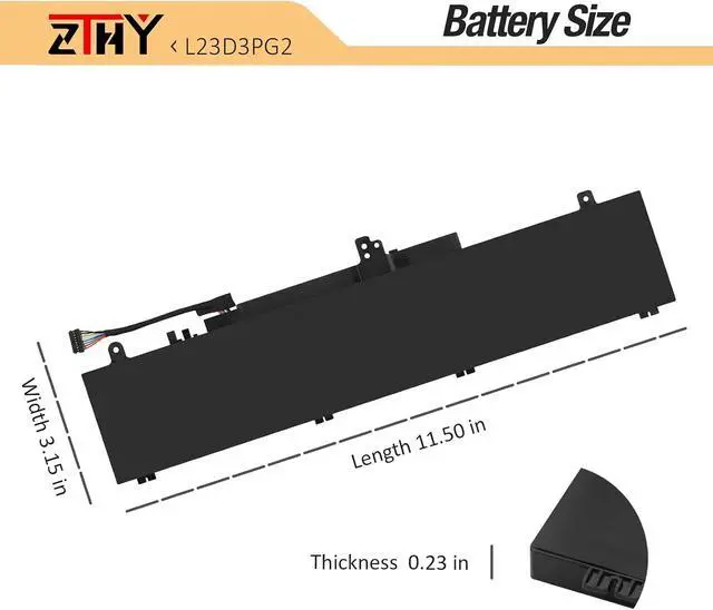 Alt view image 6 of 7 - L23D3PG2 L23B3PG2 Laptop Battery for Lenovo ThinkPad E14 Gen 6 E16 Gen 2 | E14 Gen 6 Type 21M3 21M4 21M7 21M8 E16 Gen 2 Type 21MA 21MB 21M5 21M6 Series L23X3PG2 L23C3PG2 L23M3PG2 L23L3PG2 11.31V 57Wh