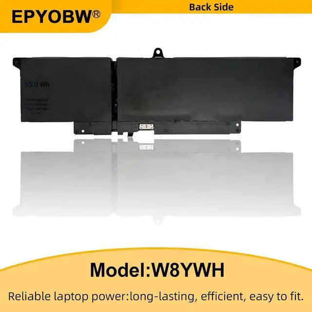 Alt view image 7 of 7 - W8YWH Laptop Battery 55Wh 4700mAh Compatible with Dell Pro 13 Plus PB13250 PB13255 / 14 PC14250 / 16 PC16250 / 14 Plus PB14250 Series 0RF5VP 0Y31V7 RF5VP Y31V7