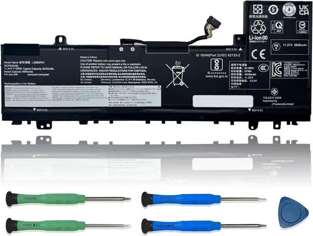 Main image of L23B3PK1 Laptop Battery Replacement for Lenovo IdeaPad Slim 5-14AHP9 5-14Q8X9 5-14IMH9 5-14IRU9 5-15IRU9 5-15IRH9 5-15IRH9R 5-16AHP9 5-16IMH9 5-16IRU9 Series 5B11M51944 11.31V 57Wh 5040mAh