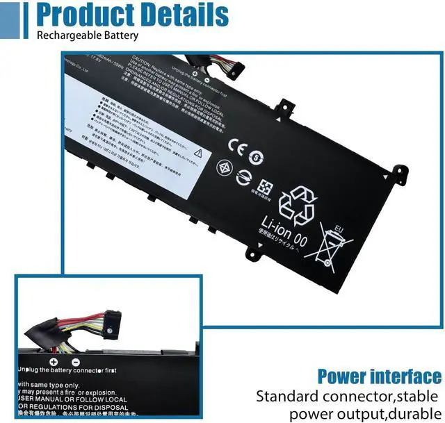 Alt view image 3 of 6 - L19C4PDD L19M4PDD Laptop Battery Replacement for Lenovo ThinkBook 14s G2 ITL ThinkBook 13S G2 are ITL Series SB10Z37616 SB10Z37619 5B10Z37621 5B10Z37618 15.44V 56Wh 3562mAh