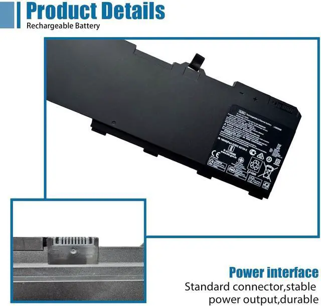 Alt view image 3 of 6 - AL08XL Laptop Battery Replacement for Hp ZBook Fury 15 G7 G8 17 G7 G8 Mobile Workstation Series AL08XL L86212-001 HSTNN-IB9N L86155-1C1 15.44V 94Wh 5930mAh