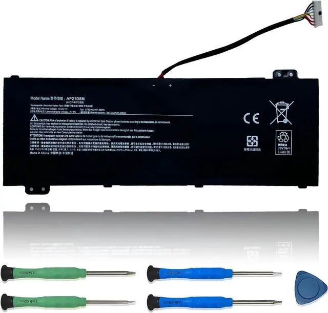 Main image of AP21D8M Laptop Battery Replacement for Acer Nitro V 15 ANV15-51 Nitro 5 AN515-46 AN515-47 AN515-58 Nitro 16 AN16-51 AN515-58-56CL AN16-51-74BV Series 15.4V 3733mAh 57.48Wh