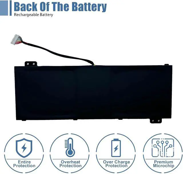 Alt view image 4 of 6 - AP21D8M Laptop Battery Replacement for Acer Nitro V 15 ANV15-51 Nitro 5 AN515-46 AN515-47 AN515-58 Nitro 16 AN16-51 AN515-58-56CL AN16-51-74BV Series 15.4V 3733mAh 57.48Wh
