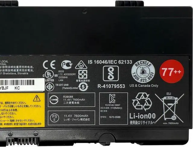 Alt view image 3 of 5 - L17M6P51 01AV496 Battery 90Wh Replacement for Lenovo ThinkPad P50 P51 P52 Series SB10K97635 L17L6P51 SB10K97634 01AV495 SB10T83195 5B10W13952 SB10K97635 01AV477 00NY492 77++ 77+ 11.25V