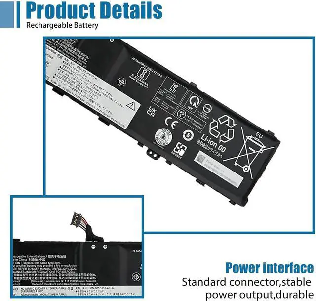 Alt view image 3 of 6 - L20M4P75 Laptop Battery Replacement for Lenovo ThinkPad P1 Gen 4 20Y3 20Y4 P1 Gen 5 ThinkPad X1 Extreme 4th Gen 20Y5 X1 Extreme Gen 5 SB11B79215 5B11B79217 Series 15.52V 90.1Wh 5805mAh