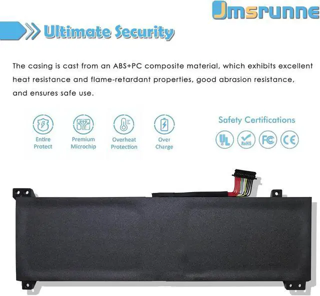 Alt view image 4 of 7 - 60Wh L23M4PK4 L23B4PK4 Laptop Battery Replacement for Lenovo LOQ 15AHP9 15ARP9 15IAX9 15IAX9I 15IRX9 Legion 5 15AKP10 15AHP10 15IAX10 15IRX10 Series L23D4PK4 L23L4PK4 SB11M64615 15.44V