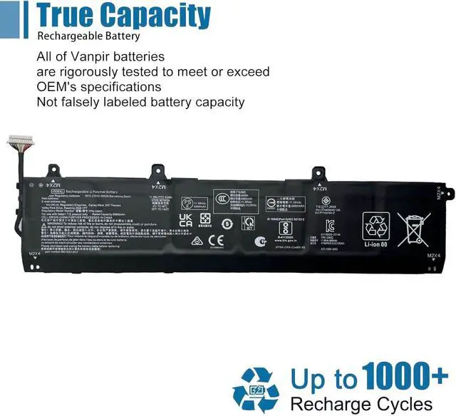 Alt view image 5 of 6 - IR06XL Laptop Battery Replacement for HP ZBook Power G7 G9 G10 Mobile Workstation ZBook Power G10 A Series TPN-DB0C IR06083XL M02029-005 M01523-2C2 M01523-2C1 11.58V 83Wh 6880mAh