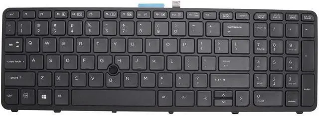 Main image of New Keyboard Replacement for HP ZBook 15 G1 G2 17 G1 G2 Series PK130TK1A00 SK7123BL MP-12P23USJ698W PK130TK2A00 733688-001 with Backlit Pointer