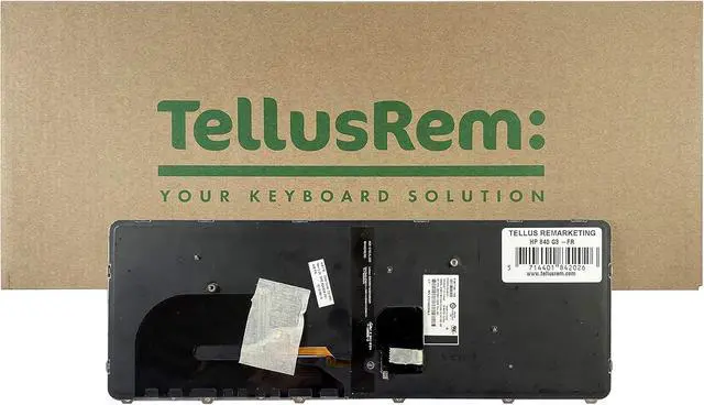 Alt view image 2 of 6 - Replacement French Backlit Keyboard for HP 840 G3, 745 G3, 840 G4, 745 G4