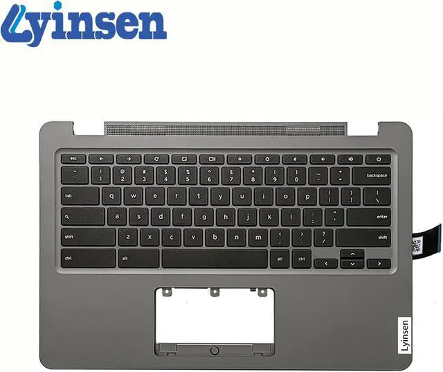 Alt view image 2 of 7 - Replacement for Lenovo Chromebook 14e Gen 2nd 82M1 82M2 Laptop Upper Case Palmrest Keyboard Assembly Part 11.6" 5M11C89153 Top Cover Grey