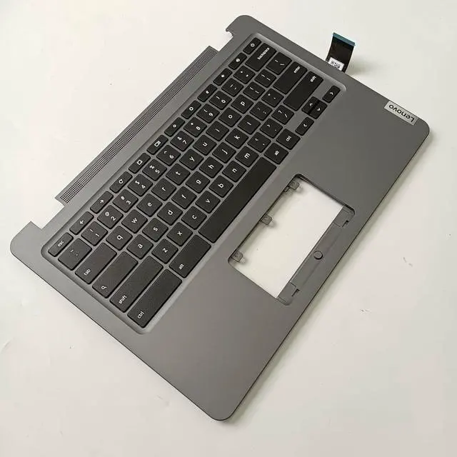 Alt view image 6 of 7 - Replacement for Lenovo Chromebook 14e Gen 2nd 82M1 82M2 Laptop Upper Case Palmrest Keyboard Assembly Part 11.6" 5M11C89153 Top Cover Grey