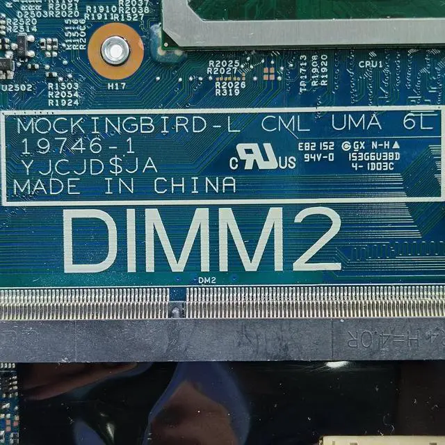 Alt view image 6 of 7 - Replacement for Dell Latitude 3410 Motherboard Mockingbird-L CML UMA 6L 19746-1 System Board 5205U Processor 0H2KNT H2KNT