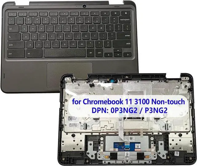 Main image of Replacement for Dell Chromebook 11 3110 2in1 Laptop Upper Top Cover Case Palmrest Keyboard Touchpad Assembly Part 0P3NG2 P3NG2(WFC)