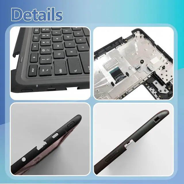 Alt view image 3 of 7 - Replacement for Dell Chromebook 11 3110 2in1 Laptop Upper Top Cover Case Palmrest Keyboard Touchpad Assembly Part 0P3NG2 P3NG2(WFC)
