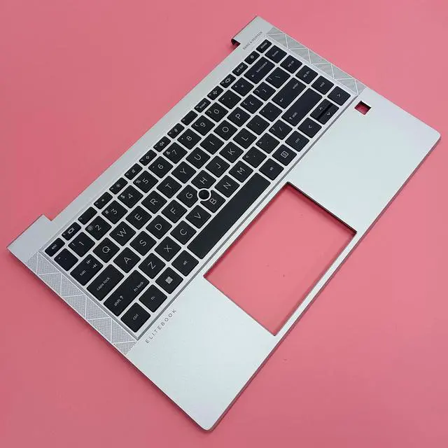 Alt view image 3 of 7 - Replacement Laptop Upper Case Palmrest Non-Backlit Keyboard Assembly Part for HP Elitebook 845 G7 845 G8 M15209-001 M52492-001 Black