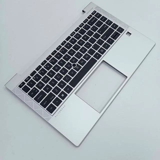 Alt view image 5 of 7 - Replacement Laptop Upper Case Palmrest Non-Backlit Keyboard Assembly Part for HP Elitebook 845 G7 845 G8 M15209-001 M52492-001 Black