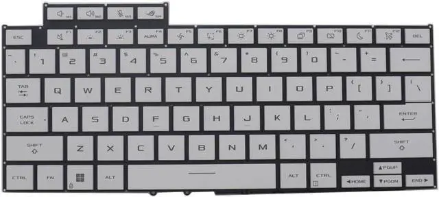Main image of New Replacement Keyboard for Asus ROG Zephyrus G14 GA403 GA403U GA403UV Air GA403 Backlit US White