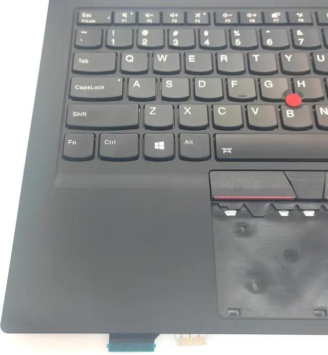 Alt view image 3 of 6 - Replacement Upper Case Palmrest for Lenovo ThinkPad E14 Gen 3 Gen 4 Series Laptop Backlit Keyboard Assembly US Layout and Fingerprints Top Cover 5M11C47603 Black