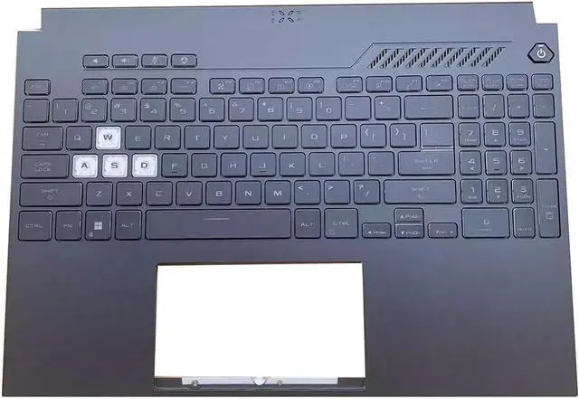 Main image of Laptop PalmRest&Keyboard for ASUS TUF Gaming F15 FX507ZM FX507ZR FX507ZU FX507ZI FX507ZV FX507VV FX507VU Black Top Case with Backlight United States US Keyboard