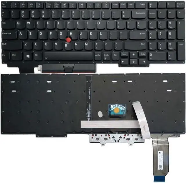 Main image of Laptop Replacement Keyboard Compatible for Lenovo Thinkpad E15 Gen1 5M10V16884 5M10V16998 US Layout (Backlit)