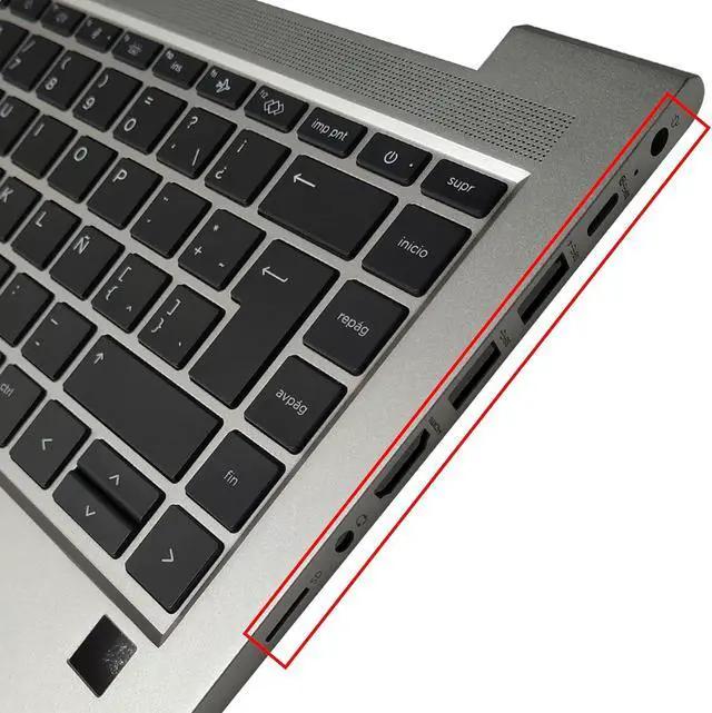 Alt view image 2 of 4 - Laptop Keyboard Compatible for HP ProBook 14 440 G8 445 G8 M23770-001 M23769-001 4BX8QTA00A0 M23769-001 Latin Layout Backlit with Palmrest Upper Cover Case with SD Hole