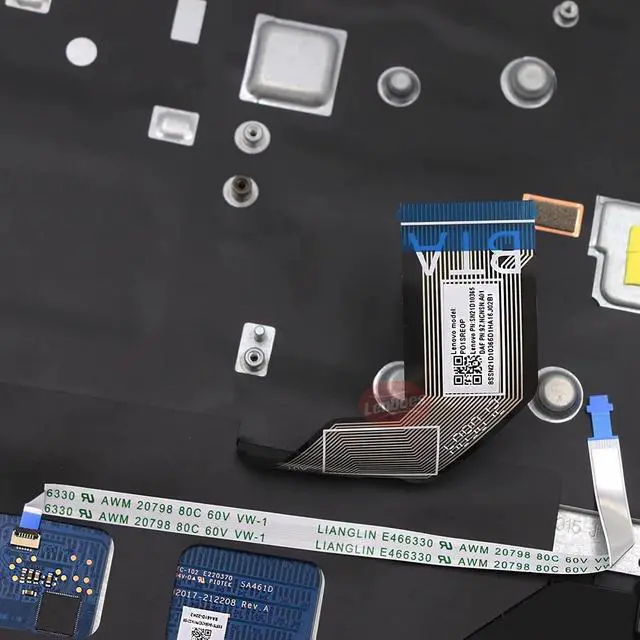 Alt view image 5 of 6 - Laptop Palmrest Upper Case Top Cover with US Keyboard Touchpad Assembly Replacement for Lenovo 100e Chromebook 2nd Gen MTK 2 82Q3 5CB1E21835