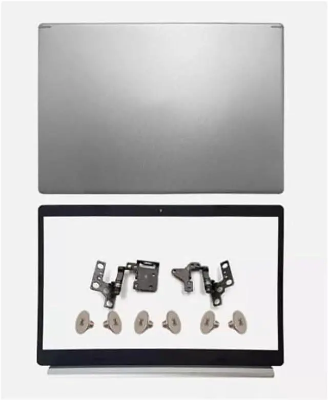 Main image of NEW Laptop LCD Top Case Rear Lid Back Cover Front Bezel Frame Trim Screen Hinges Pair Sets Compatible for Acer Aspire A515-54 53 45 55G S50-51 N18Q13 Silver