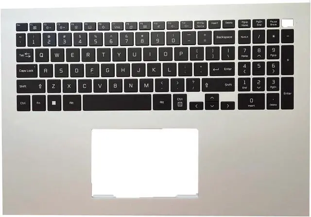 Main image of Laptop PalmRest&Black Keyboard for LG 17Z90P 17Z90P-G 17Z90P-K 17Z90P-N 17ZD90P 17ZD90P-G White English US No Touchpad New