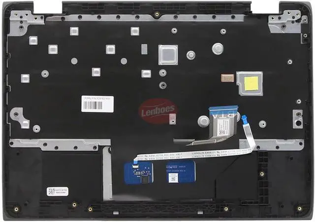 Alt view image 2 of 6 - Laptop Palmrest Upper Case Top Cover with US Keyboard Touchpad Assembly Replacement for Lenovo 100e Chromebook 2nd Gen MTK 2 82Q3 5CB1E21835