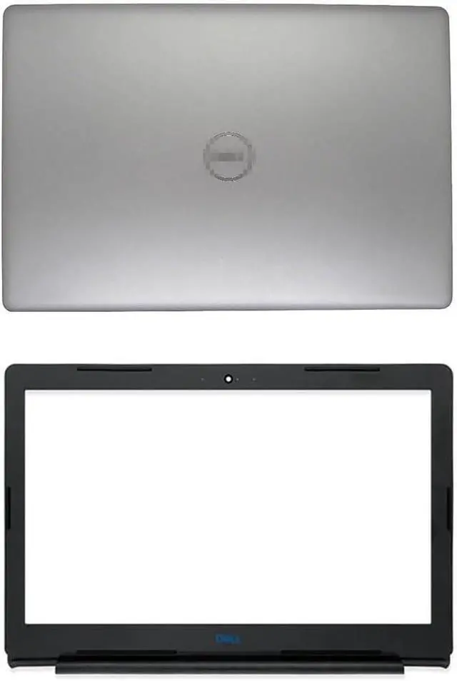 Main image of ZONTO Silver LCD Back Cover Top Lid + Front Bezel Cover Trim Compatible with Dell Inspiron 15 3580 3582 3583 3585 Laptop