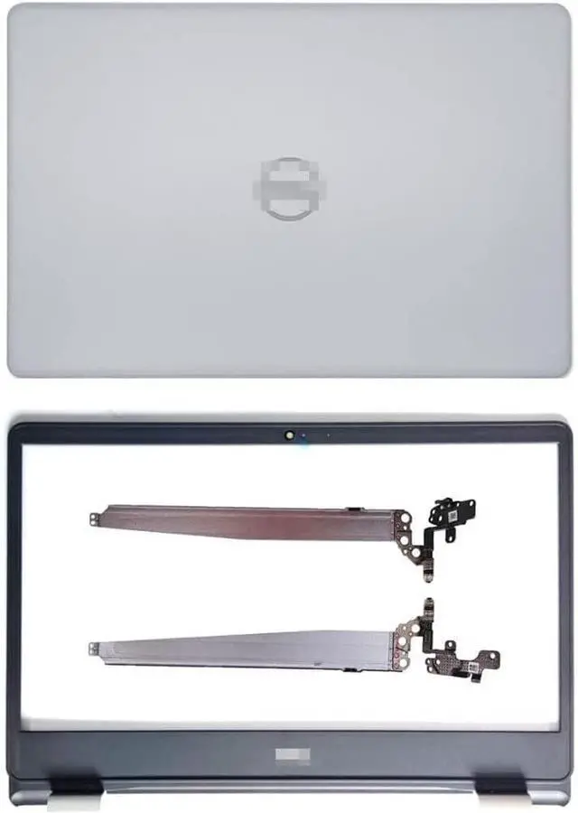 Main image of Silver LCD Back Cover Top Rear Lid Case & Front Bezel Trim & Screen Hinges Hinge Pair Bracket Kit Compatible with DELL Inspiron 15 5593 5594 P90F