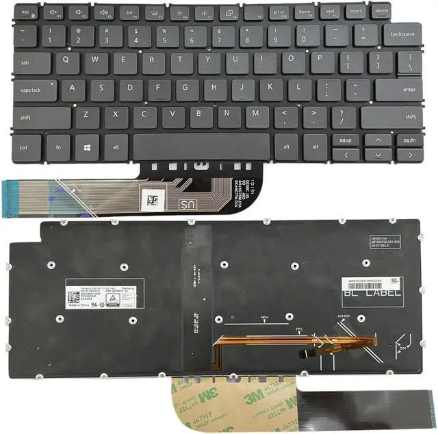Alt view image 3 of 3 - US Backlit Keyboard Backlight Black Replacement for DELL Inspiron 7490 Vostro 5390 5391 5490 5590,Latitude 3301 3410