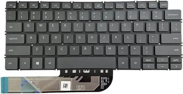 Main image of US Backlit Keyboard Backlight Black Replacement for DELL Inspiron 7490 Vostro 5390 5391 5490 5590,Latitude 3301 3410