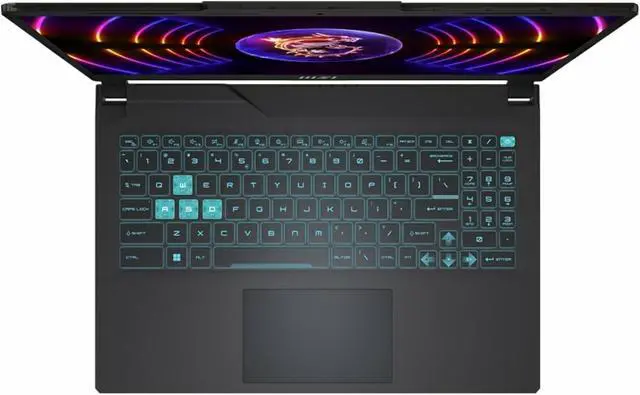 Alt view image 2 of 2 - Generic Original New for MSI Cyborg 15 A12UCX A12UCX-276US Laptop Blue Backlit Keyboard with Anti-Ghost Key (99 Key), BLACK