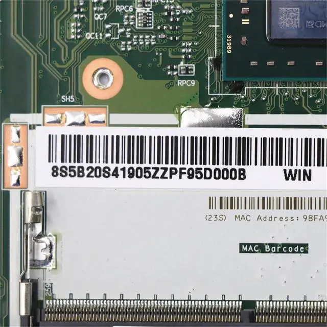 Alt view image 4 of 5 - C171 with A4 A6 A9 CPU for S145-14AST S145-15AST Laptop Motherboard 5B20S41905 5B20S41903 5B20S41893(A4-9125U CPU UMA)