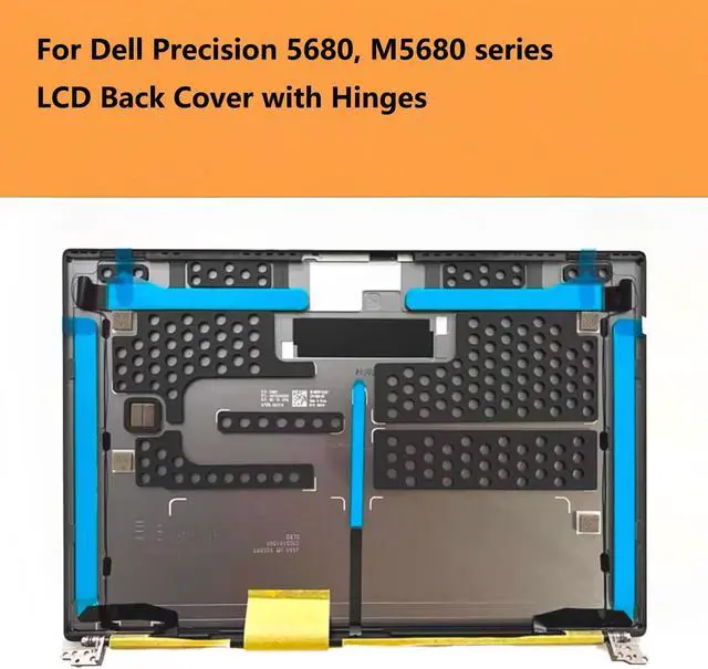 Alt view image 2 of 5 - WVV3F 0WVV3F Replacement LCD Back Cover with Hinges for Dell Precision 5680, M5680 Laptop, Gray Top Lid